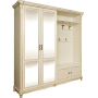 Шкаф комбинированный Алези 22з (прихожая) Слоновая кость с золочением