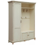 Шкаф комбинированный Алези 1 (прихожая) Слоновая кость с золочением