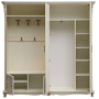 Шкаф комбинированный Алези 2-01 (прихожая) Слоновая кость с золочением Внутреннее устройство