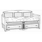 тахта два спальных места "марина" эскиз 83