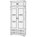 шкаф для книг "марина" скм-001-42а