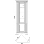шкаф комбинированный угловой "милана ду"
