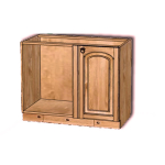 шкаф-стол (правый) в угол "викинг gl" №6 (990мм, с полкой)