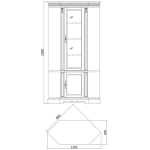 шкаф комбинированный угловой "милана классик" п4.0265.2.23