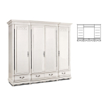 шкаф для одежды "оскар" 4-х дв. без зеркала
