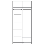 шкаф для одежды "нинель" 2-х дв. с зеркалом