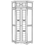 шкаф для одежды угловой "марина" скм-001-16а