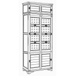 шкаф для книг "марина" скм-001-15а