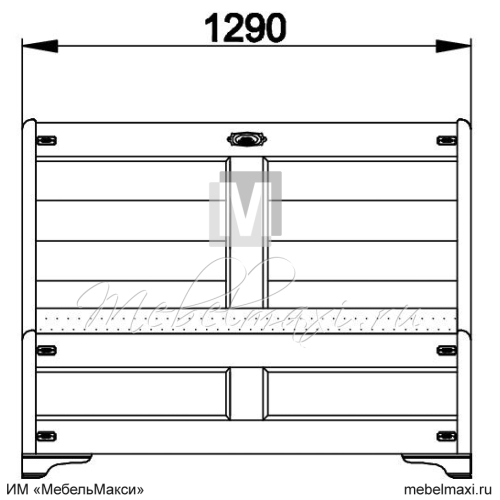кровать "марина" 120 н (2 разных ящика слева) эскиз 35