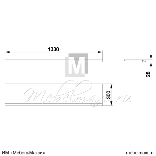 полка настенная "марина" скм-001-62/1330