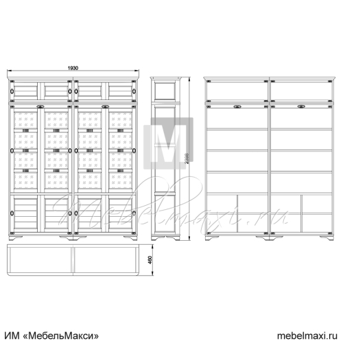 шкаф для книг "марина" эскиз 72