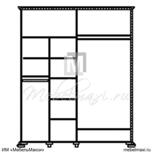 шкаф-купе для одежды лика" 2-х дв.