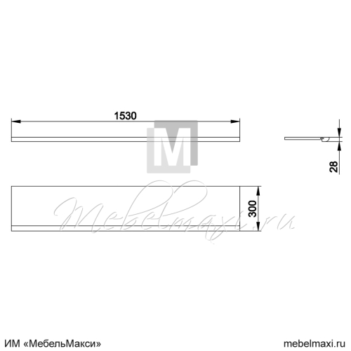 полка настенная "марина" скм-001-62/1530