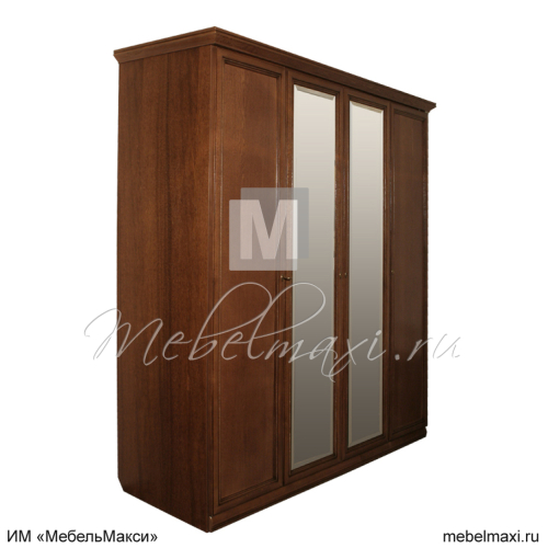 шкаф для одежды "нинель" 4-х дв. с зеркалами