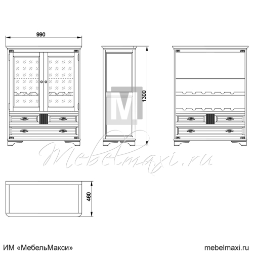 шкаф комбинированный "марина" эскиз 173