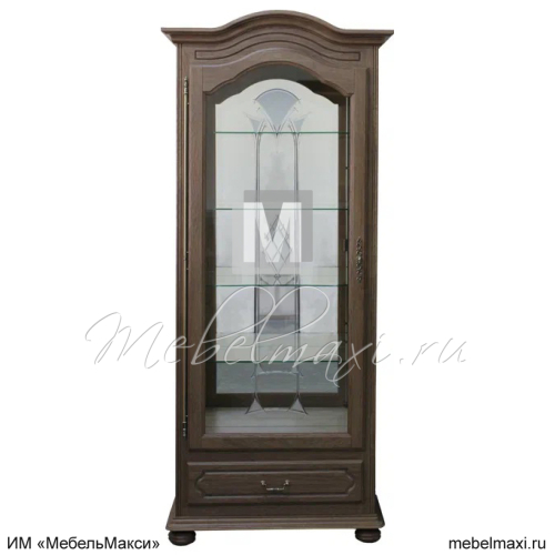 шкаф с витриной "давиль" 54 (стекло декор.)