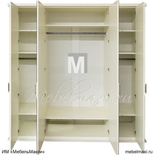 шкаф для одежды "тунис" 4-х дв. без зеркала