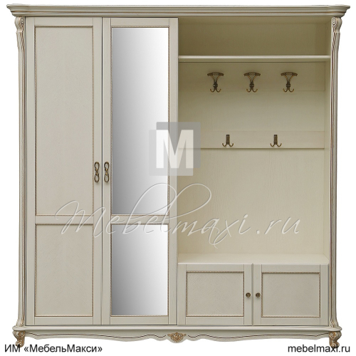 шкаф комбинированный 4д "алези" п1.350.3.12