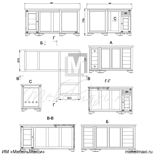 стол письменный угловой "марина" эскиз 143