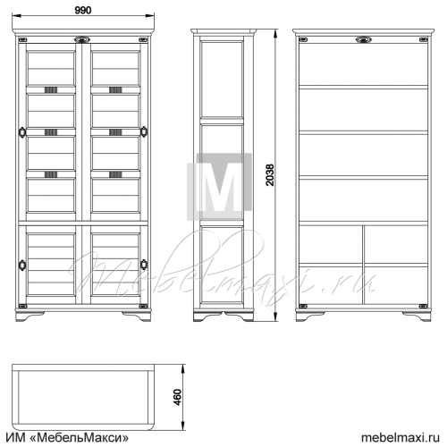 шкаф для книг "марина" эскиз 63