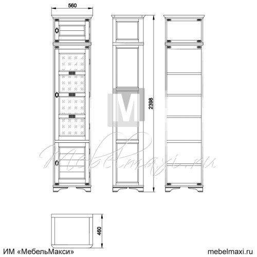 шкаф для книг "марина" эскиз 68