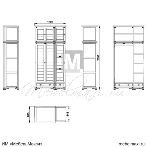 шкаф для одежды "марина" эскиз 61