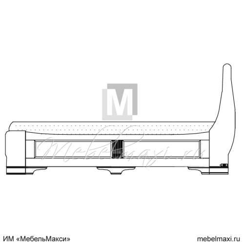 кровать "марина" 160 н (2 ящика слева) эскиз 33