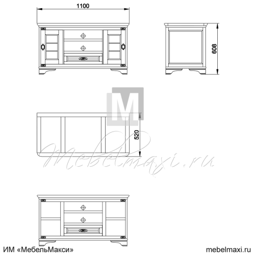 тумба под тв "марина" эскиз 101