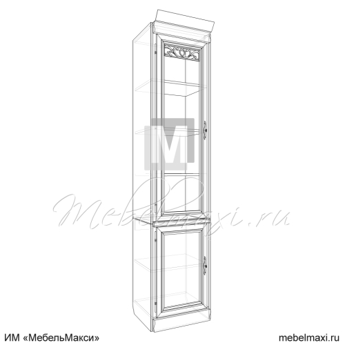 шкаф комбинированный для библиотеки "оскар" мм-218-111