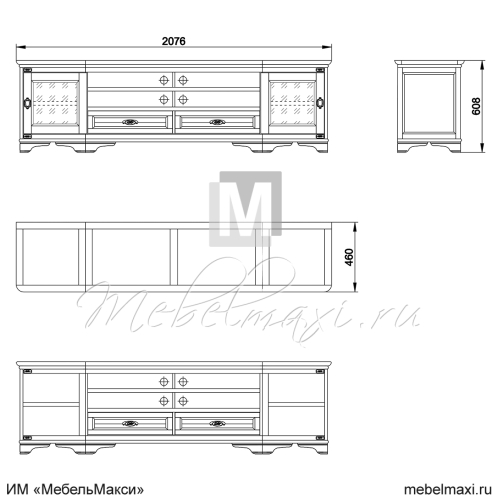 тумба под тв "марина" эскиз 95