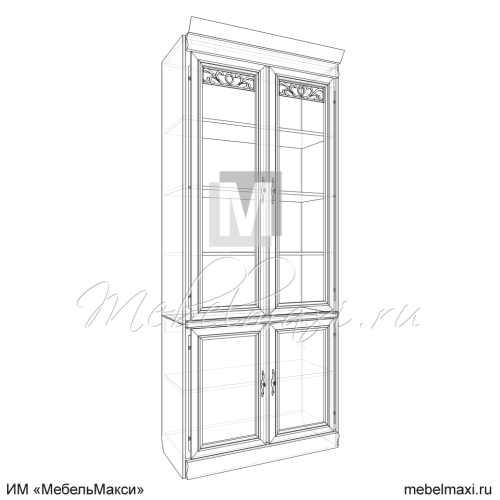 шкаф комбинированный для библиотеки "оскар" мм-218-310