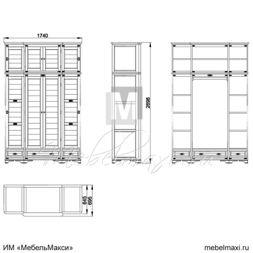 шкаф для одежды "марина" эскиз 52