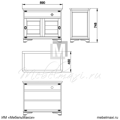 тумба под тв "марина" скм-001-02