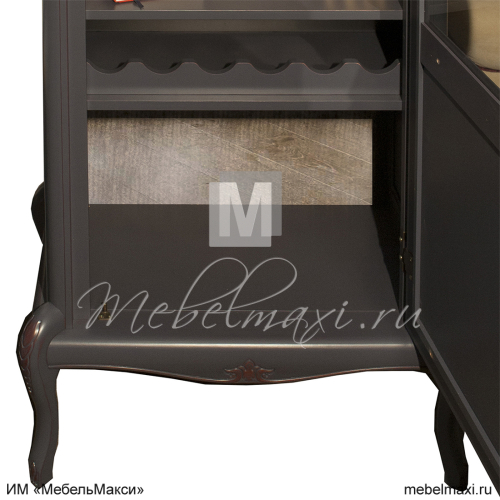 Витрина Мокко ММ-306-01/01 Изабелла с открытой дверью