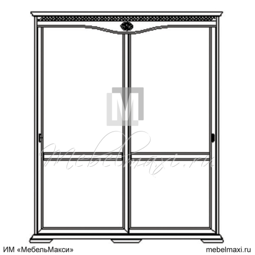 шкаф-купе для одежды лика" 2-х дв.