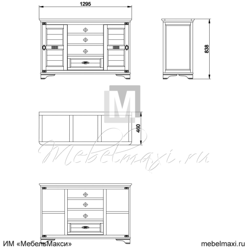тумба под тв "марина" эскиз 16