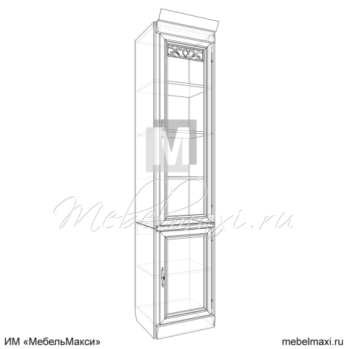 шкаф комбинированный для библиотеки "оскар" мм-218-112
