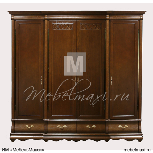 шкаф для одежды "оскар" 4-х дв. без зеркала