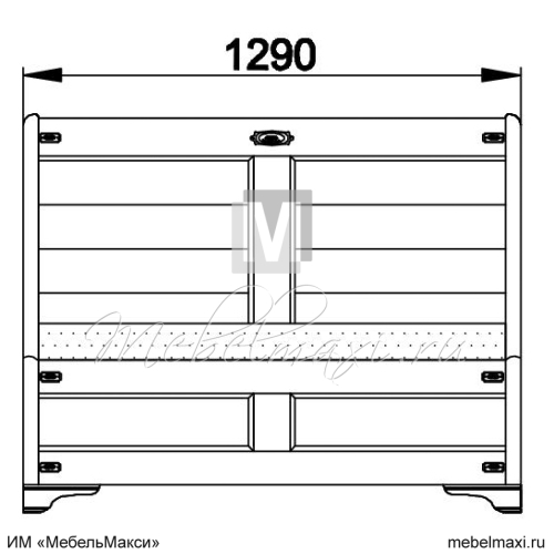 кровать "марина" 120 н (2 ящика слева) эскиз 33