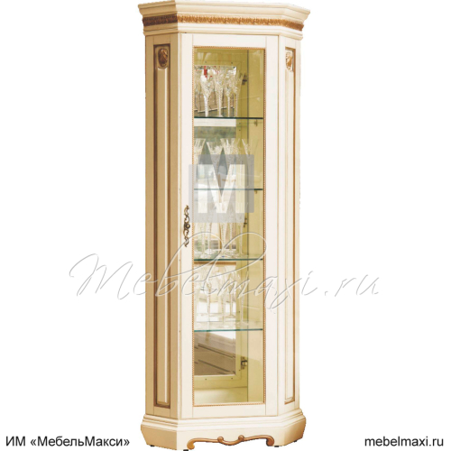 шкаф-витрина угловая "милана классик" п4.0265.0.10
