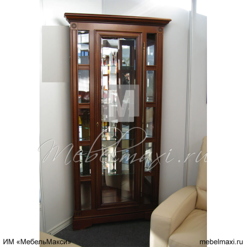 шкаф с витриной угловой "полонез"