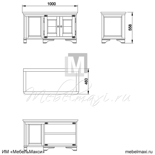 тумба для обуви "марина" эскиз 165