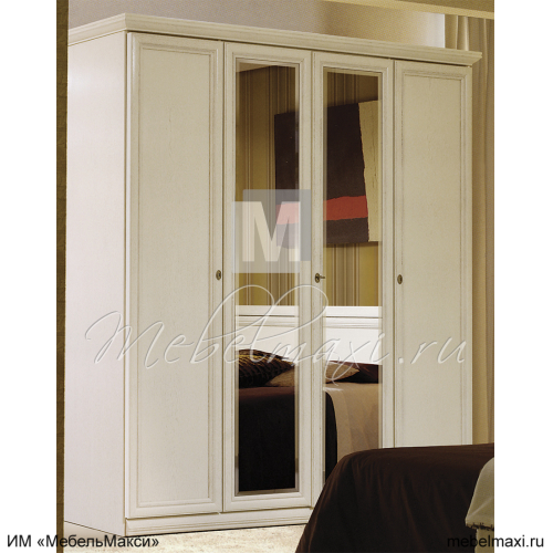 шкаф для одежды "нинель" 4-х дв. с зеркалами