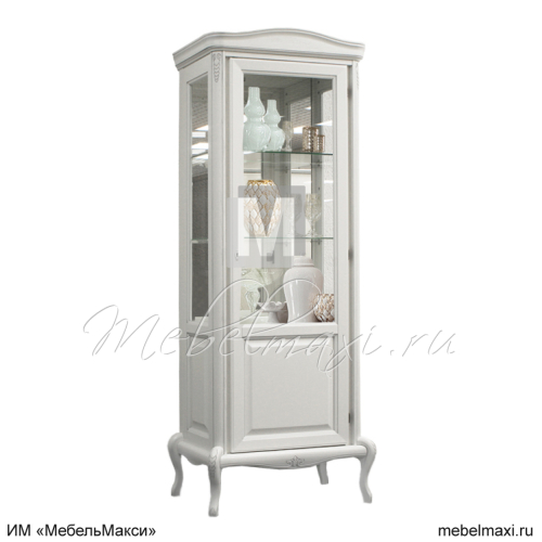 шкаф с витриной "мокко" 01