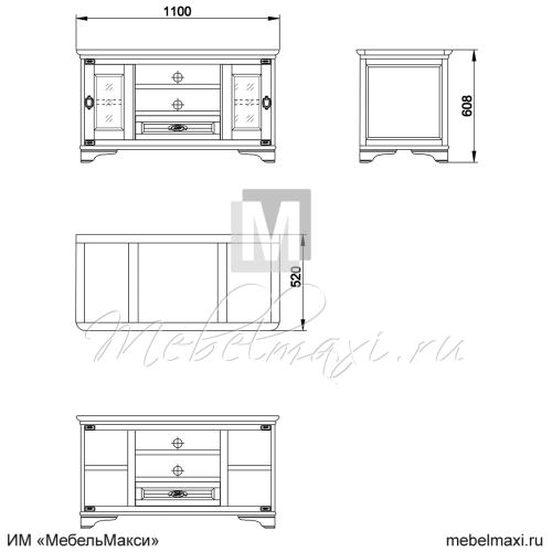 тумба под тв "марина" скм-001-29