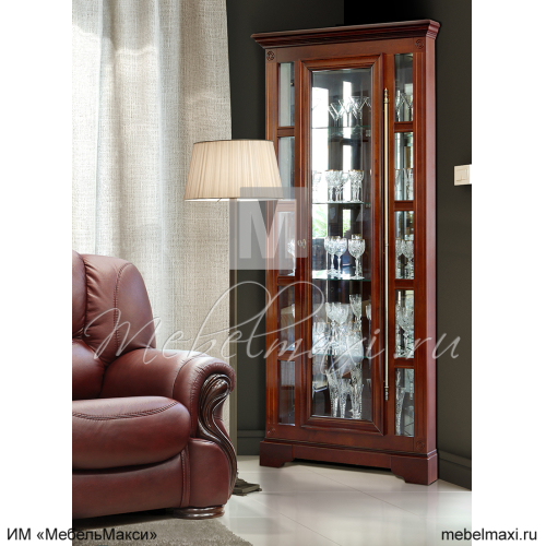 шкаф с витриной угловой "полонез"