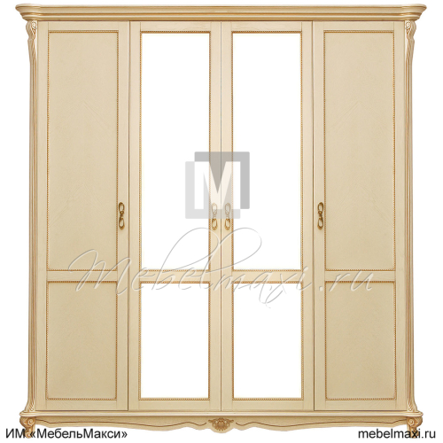 шкаф для одежды 4д "алези" п1.350.1.14