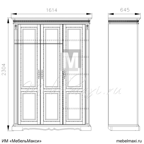 шкаф для одежды 3д "милана" п4.265.1.01