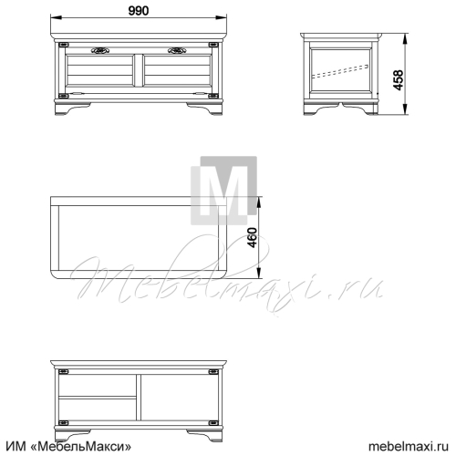 тумба для обуви "марина" эскиз 164