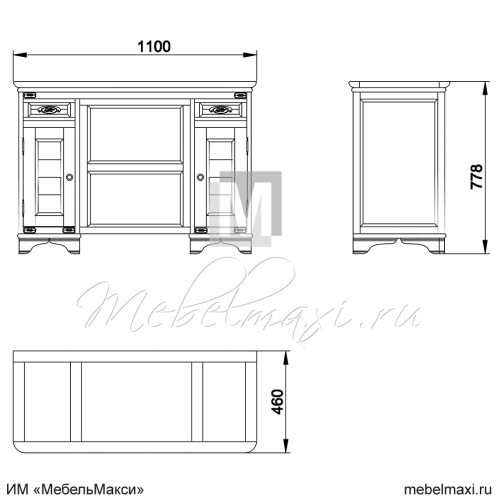стол туалетный "марина" скм-001-59